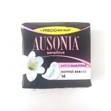 Ausonia - Compresas normal alas Sensitive - 14 unidades