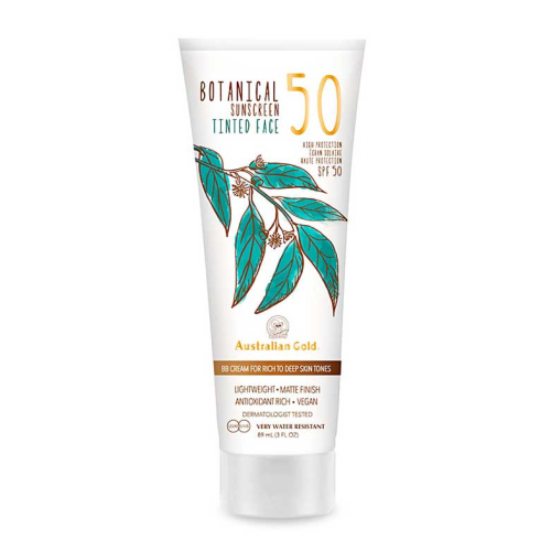 Australian Gold - Protector solar facial con color SPF 50 Botanical - Rich/Dark