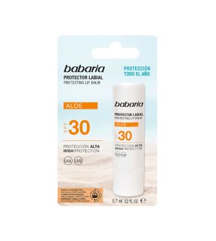 Babaria - Bálsamo de protección labial SPF30 - Aloe