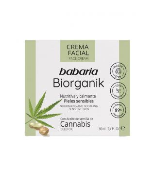 Babaria - Crema facial con aceite de semilla de Cannabis