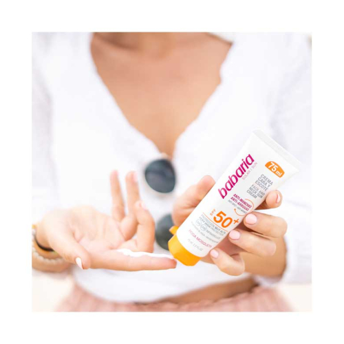 Babaria - Crema facial de protección solar antimanchas SPF50+ 75ml - Rosa mosqueta