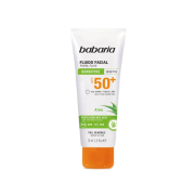 Babaria - Crema facial de protección solar fluida SPF50+ 75ml - Pieles sensibles y atópicas