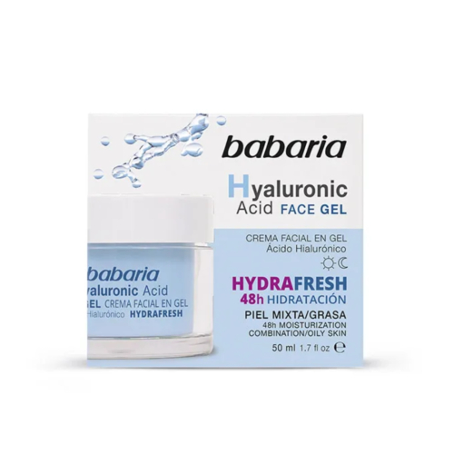 Babaria - Crema facial en gel con ácido hialurónico Hydrafresh