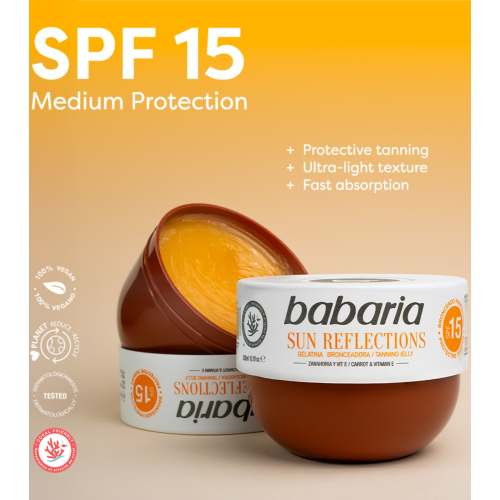 Babaria - Gelatina bronceadora Sun Reflections SPF15