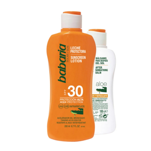 Babaria - Leche protectora solar SPF30 + After Sun