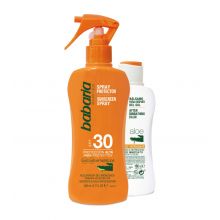 Babaria - Protector solar en spray Aloe SPF30 + After Sun