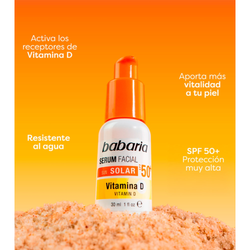 Babaria - Sérum facial iluminador con SPF 50+ - Vitamina D