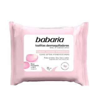 Babaria - Toallitas desmaquillantes - Rosa mosqueta