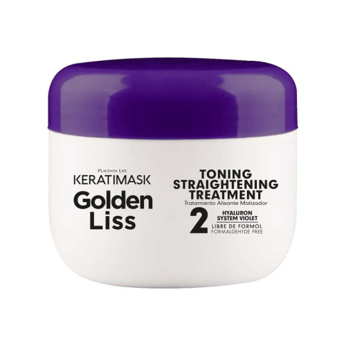 Be natural - Kit alisado sin formol Keratimask Golden Liss - Cabellos rubios y decolorados