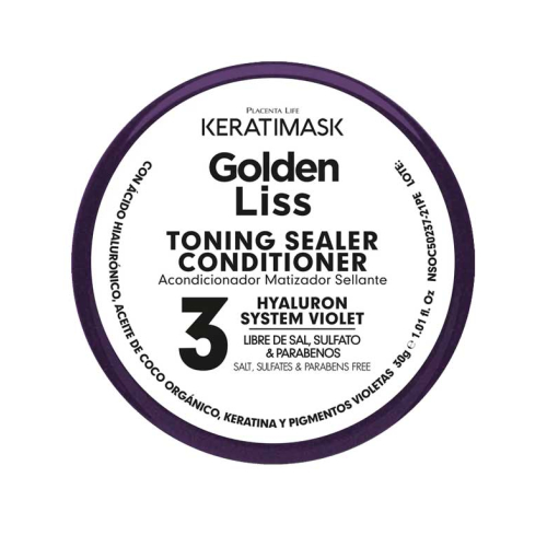 Be natural - Kit alisado sin formol Keratimask Golden Liss - Cabellos rubios y decolorados