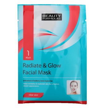 Beauty Formulas - Mascarilla Facial Aclaradora Radiate & Glow