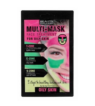 Beauty Formulas - Mascarilla Multi Mask Face Treatment - Pieles grasas