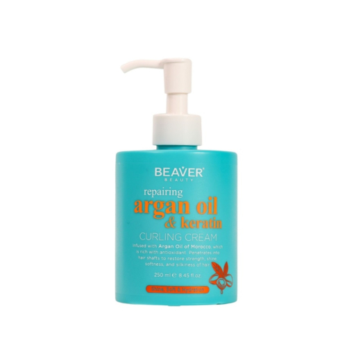 Beaver - *Argan Oil & Keratin* - Crema para rizos - Cabellos rizados