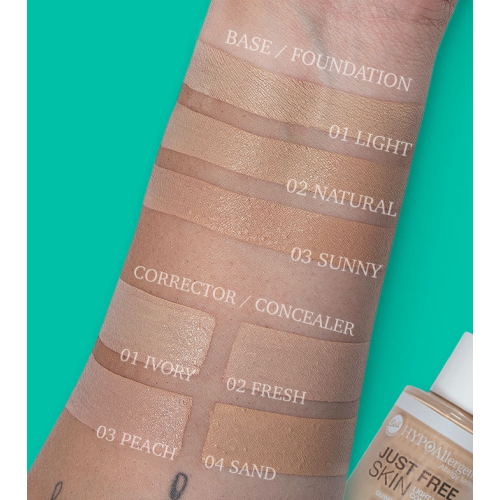 Bell - Base de maquillaje hipoalergénica Just Free Skin - 01: Light