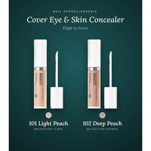 Bell HYPOAllergenic - Corrector líquido Hypo Cover Eye & Skin Concealer - 102: Deep Peach