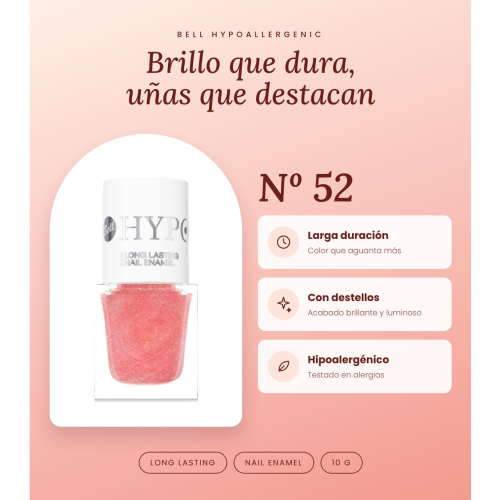 Bell HYPOAllergenic - Esmalte de uñas Long Lasting - 52