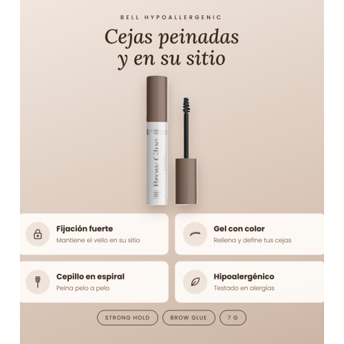 Bell HYPOAllergenic - Gel de cejas Brow Glue - 01: Medium