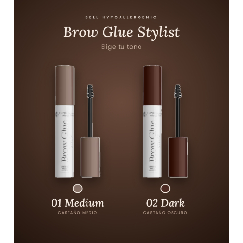 Bell HYPOAllergenic - Gel de cejas Brow Glue - 01: Medium