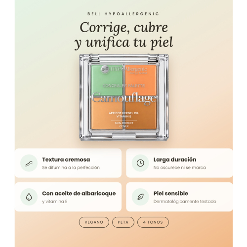 Bell HYPOAllergenic - Paleta de correctores Camouflage