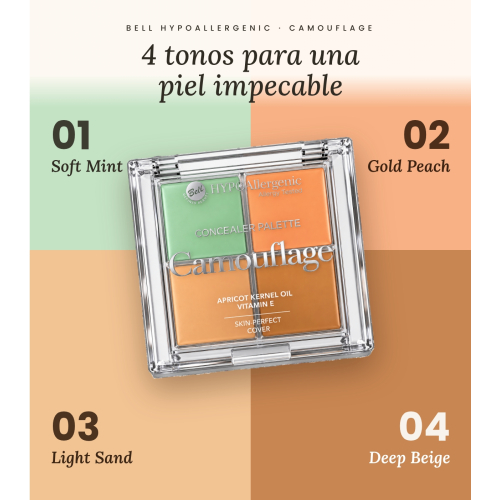 Bell HYPOAllergenic - Paleta de correctores Camouflage