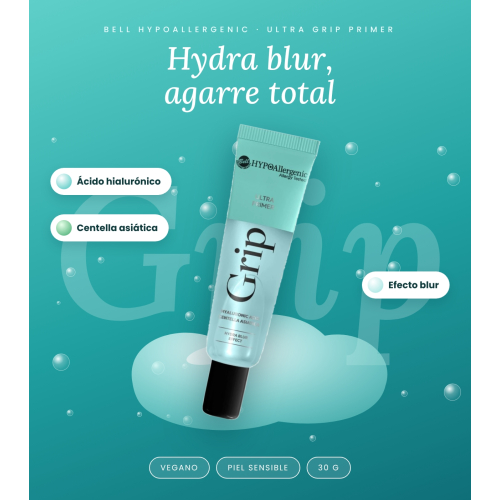 Bell HYPOAllergenic - Prebase de maquillaje Grip Ultra Primer