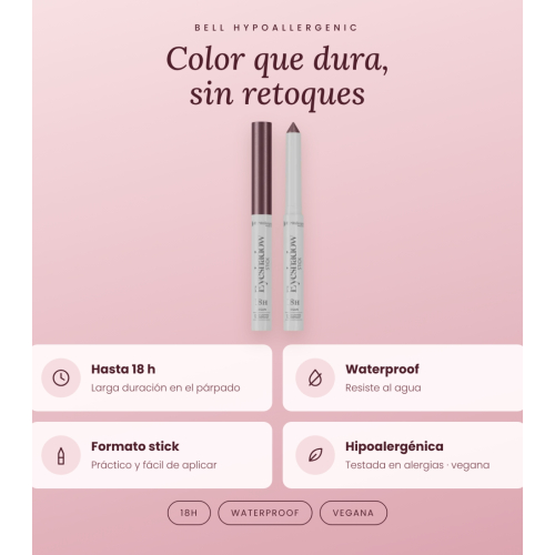 Bell HYPOAllergenic - Sombra de ojos en stick 18h Waterproof - 02: Berry