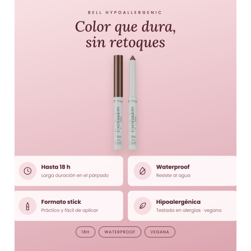 Bell HYPOAllergenic - Sombra de ojos en stick 18h Waterproof - 03: Brownie