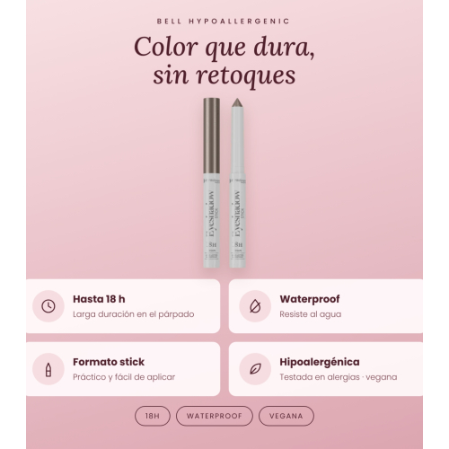 Bell HYPOAllergenic - Sombra de ojos en stick 18h Waterproof - 04: Nutmeg