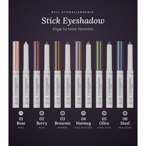 Bell HYPOAllergenic - Sombra de ojos en stick 18h Waterproof - 04: Nutmeg