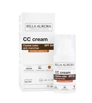 Bella Aurora - CC Cream anti-manchas SPF50+ - Cobertura total
