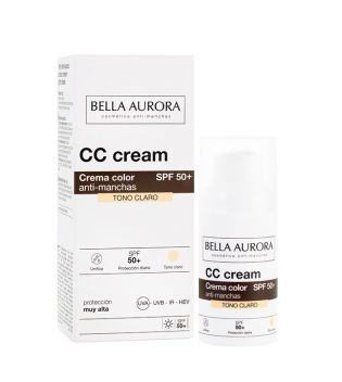 Bella Aurora - CC Cream anti-manchas SPF50+ - Tono Claro