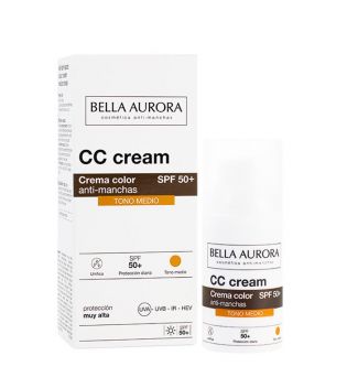 Bella Aurora - CC Cream anti-manchas SPF50+ - Tono Medio