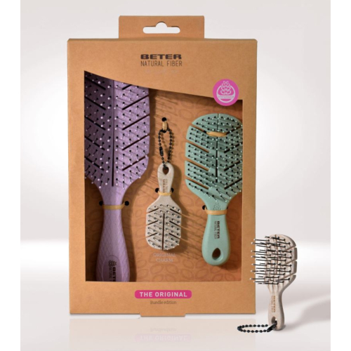 Beter - *Natural Fiber* - Kit de 3 cepillos The Original