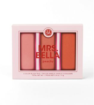 BH Cosmetics - Paleta de coloretes Mrs. Bella - Peachy