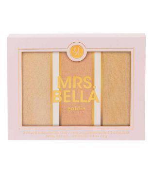 BH Cosmetics - Paleta de iluminadores Mrs. Bella - Goldie
