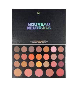 BH Cosmetics - Paleta de sombras y coloretes - Noveau Neutrals