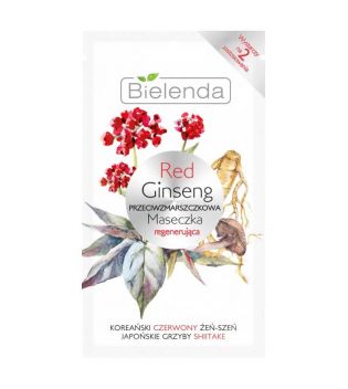 Bielenda - *Red Ginseng* - Mascarilla regeneradora antiarrugas
