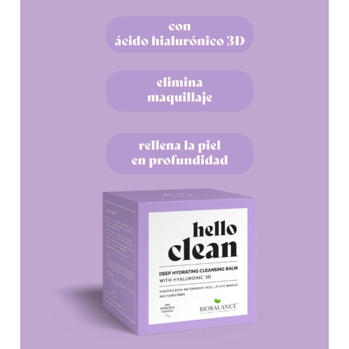 Biobalance - *Hello Clean* - Bálsamo limpiador - Hialurónico 3D