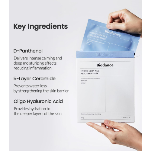 Biodance - Pack de 4 mascarilla faciales - Hydro Cera-Nol