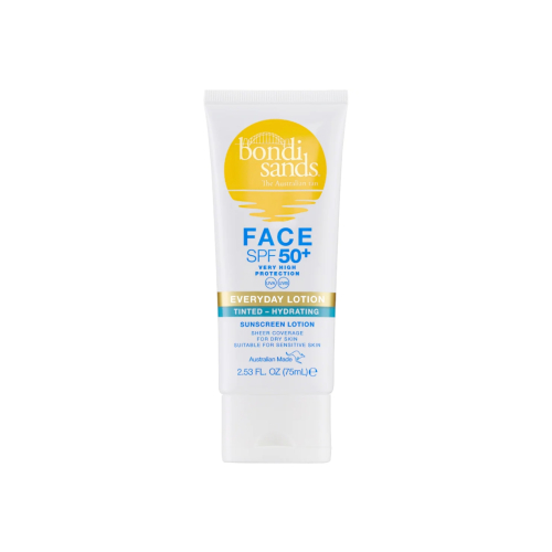 Bondi Sands - Protector solar facial con color SPF50+ Everyday Lotion - Tinted Hydrating