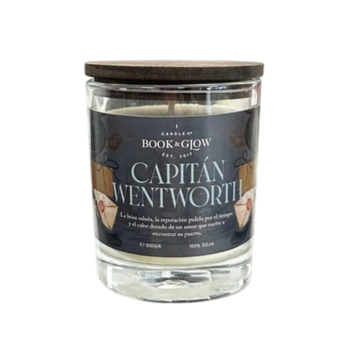 Book and Glow - *Austen* - Vela de soja vegana - Capitán Wentworth