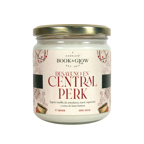 Book and Glow - *Mundos Extraordinarios* - Vela de soja - Desayuno en Central Perk