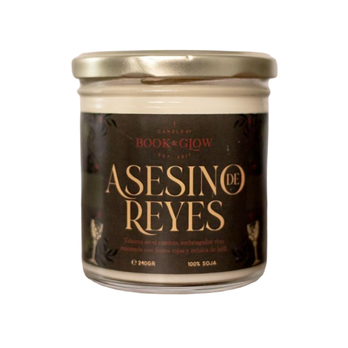 Book and Glow - *Mundos Extraordinarios* - Vela de soja vegana - Asesino de Reyes