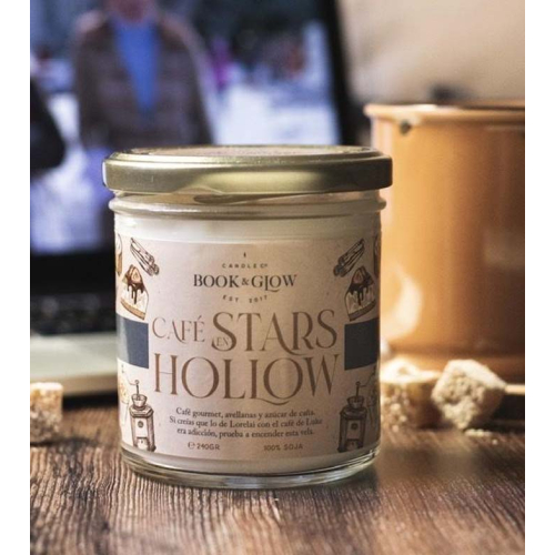 Book and Glow - *Mundos Extraordinarios* - Vela de soja vegana - Café en Stars Hollow