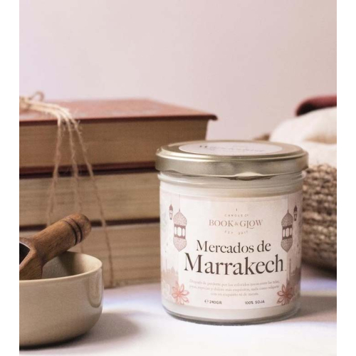 Book and Glow - *Wanderlust* - Vela de soja - Mercados de Marrakech