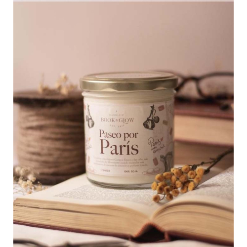 Book and Glow - *Wanderlust* - Vela de soja - Paseo por París