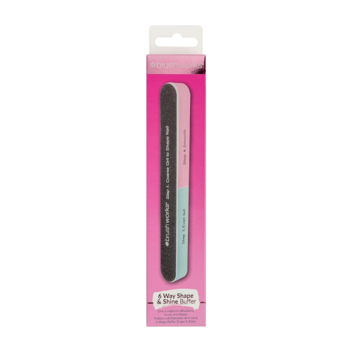 BrushWorks - Lima de uñas 6 Way Shaoe & Shine Buffer