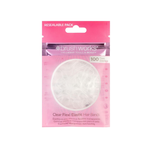 Brushworks - Pack de gomillas elásticas transparentes