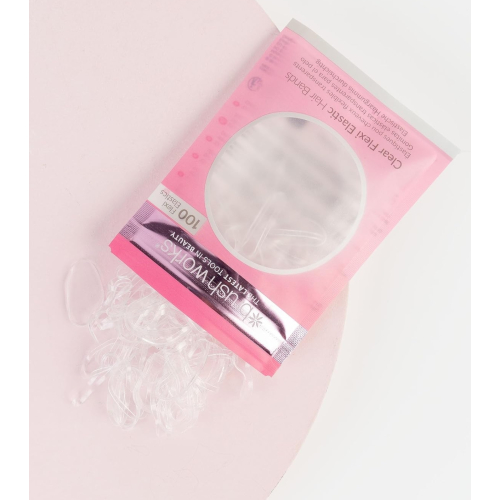 Brushworks - Pack de gomillas elásticas transparentes