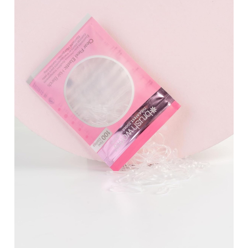 Brushworks - Pack de gomillas elásticas transparentes